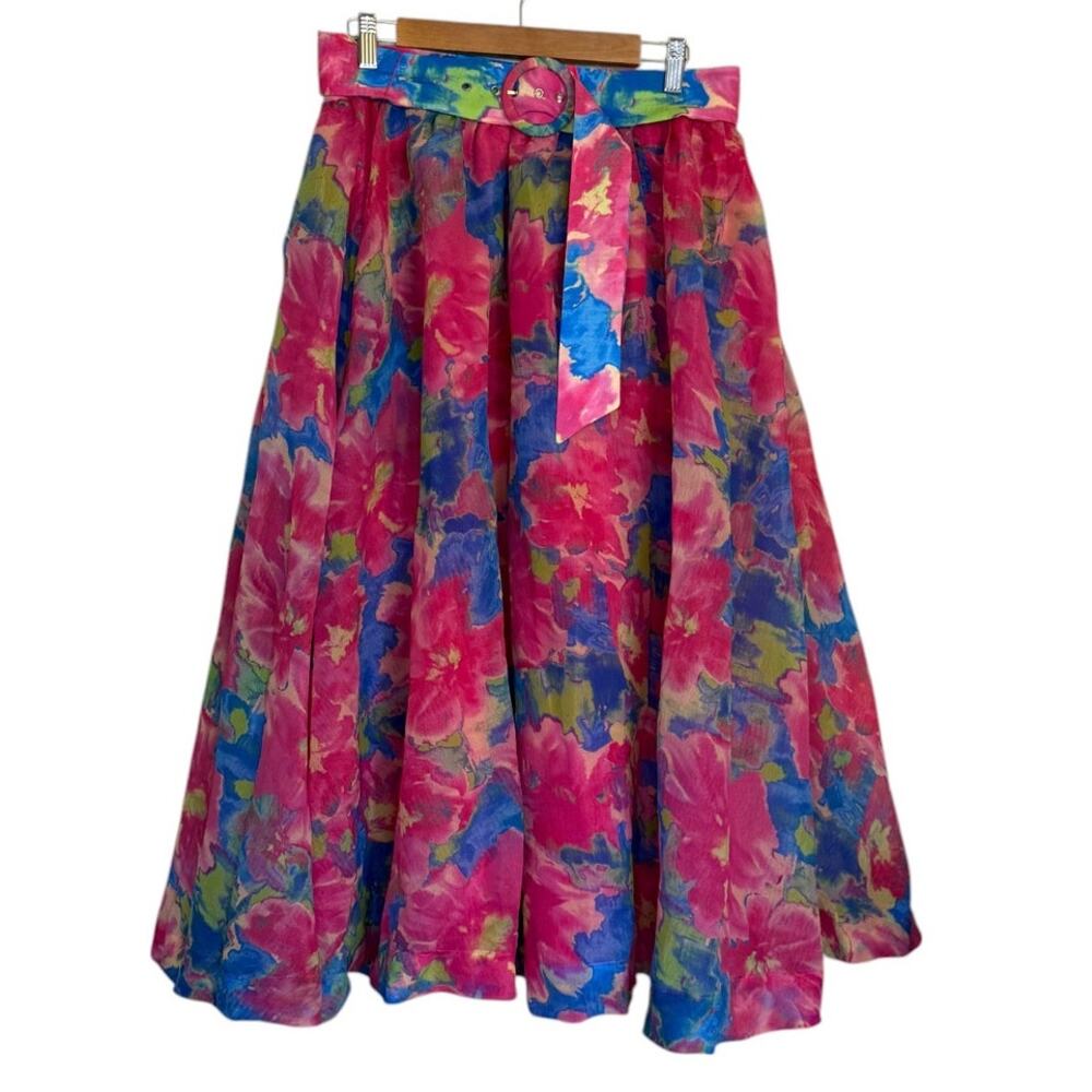 Baltic Born Floral Maxi Skirt - Pink and Blue